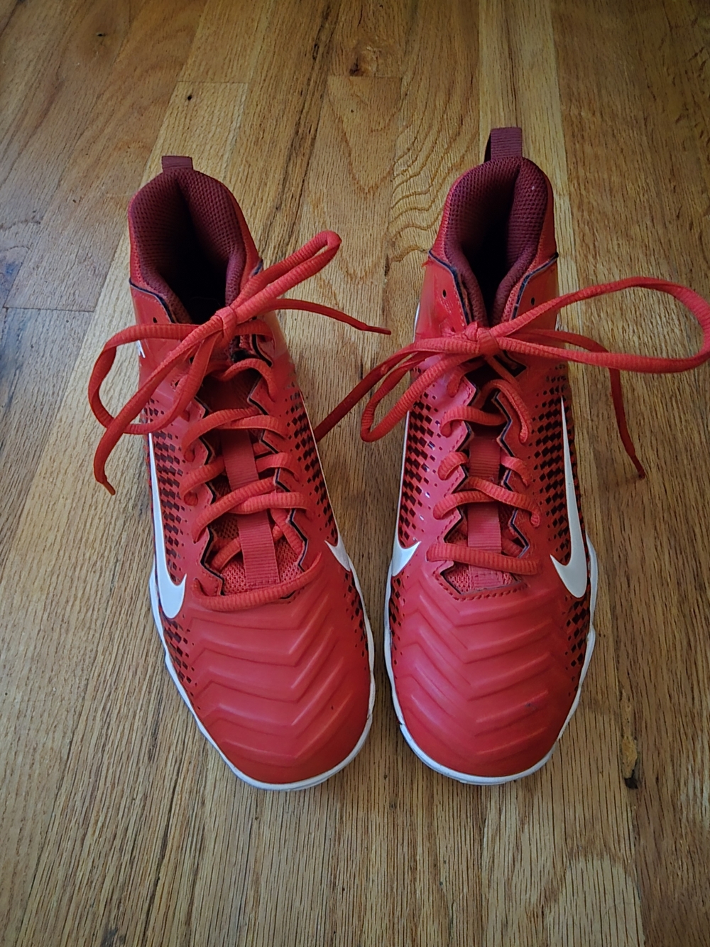 Nike Red Kids Sneakers with White Swoosh
